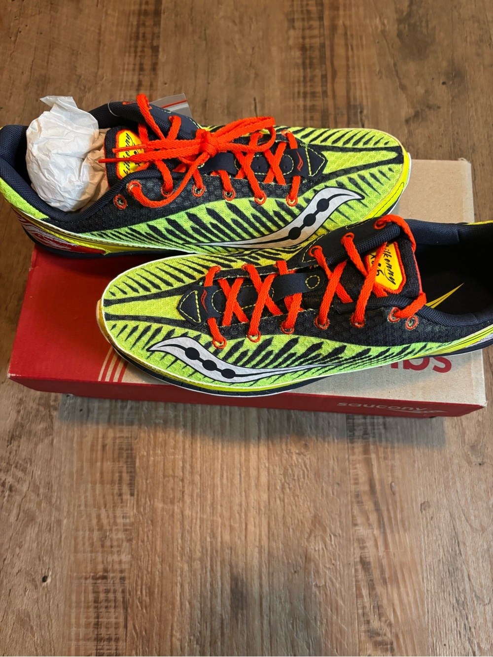 Saucony Yellow, Black & Red Kilkenny XC5 SPI Racing Shoes